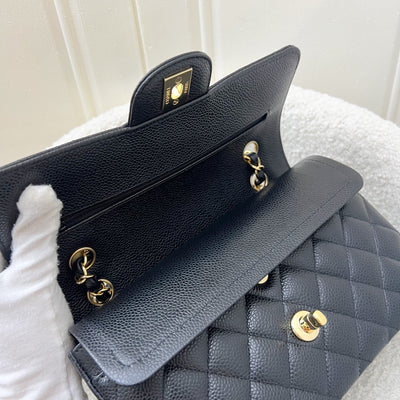 Chanel Small Classic Flap CF in Black Caviar and GHW