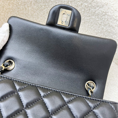 Chanel Classic Mini Rectangle Flap in Black Lambskin and LGHW