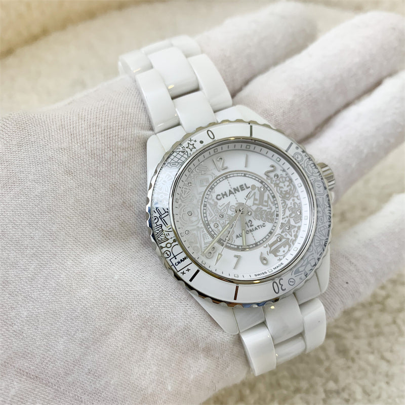 Chanel Limited Edition J12 J12.20 38mm Watch in White Ceramic Bracelet and Automatic Movement