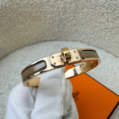 Hermes Mini Clic Kelly in Chataigne Enamel and RGHW