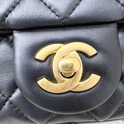 Chanel Pearl Crush Mini Rectangular Flap in Black Lambskin and AGHW