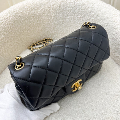 Chanel Pearl Crush Mini Rectangular Flap in Black Lambskin and AGHW