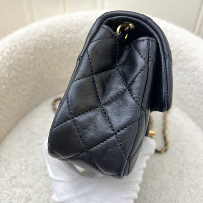 Chanel Pearl Crush Mini Rectangular Flap in Black Lambskin and AGHW