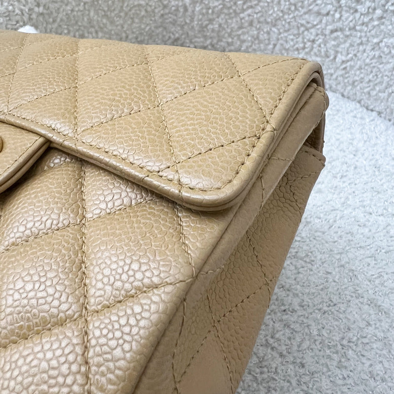 Chanel Vintage Square Mini in Dark Beige Caviar and 24K GHW