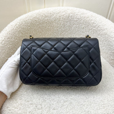 Chanel Pearl Crush Mini Rectangular Flap in Black Lambskin and AGHW