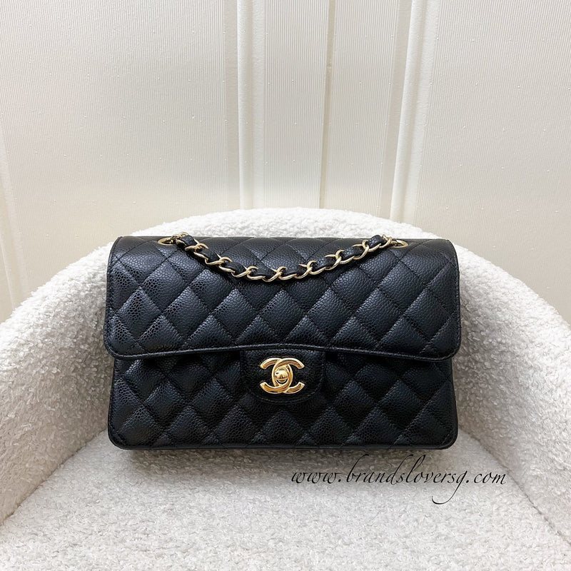 Chanel Small Classic Flap CF in Black Caviar and GHW