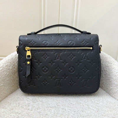 Louis Vuitton LV Pochette Metis in Black Monogram Empreinte Leather and GHW