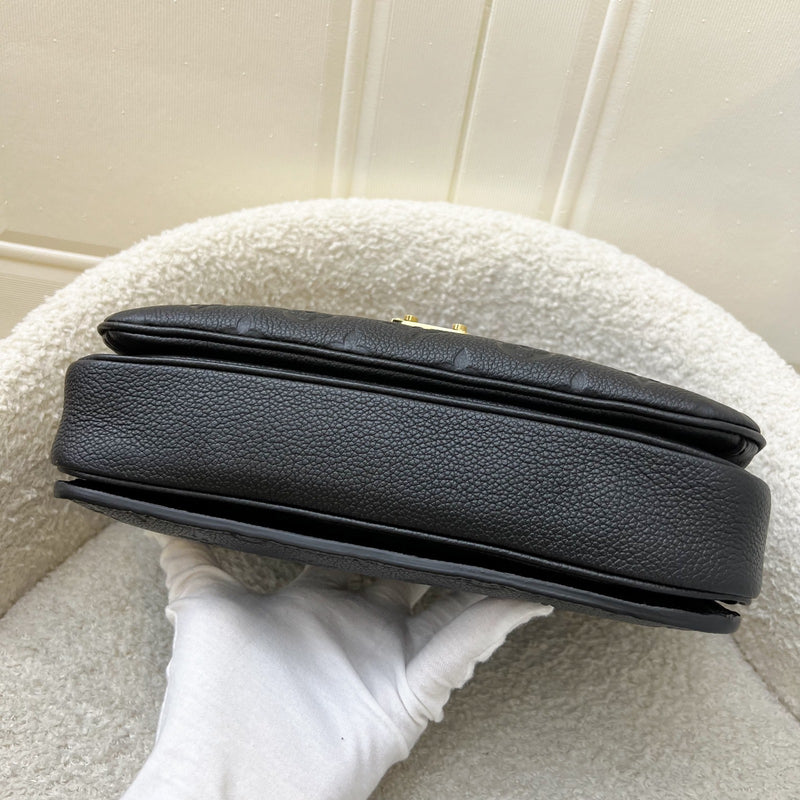 Louis Vuitton LV Pochette Metis in Black Monogram Empreinte Leather and GHW