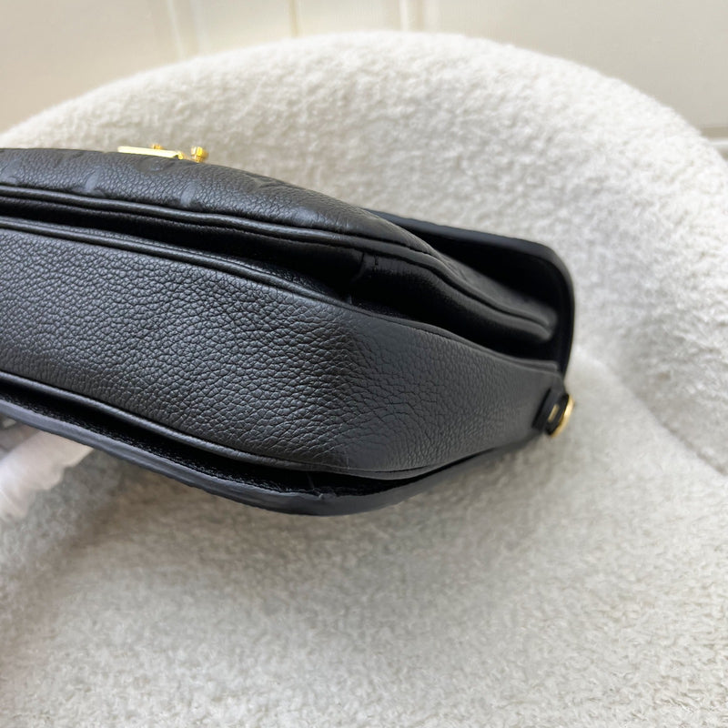 Louis Vuitton LV Pochette Metis in Black Monogram Empreinte Leather and GHW