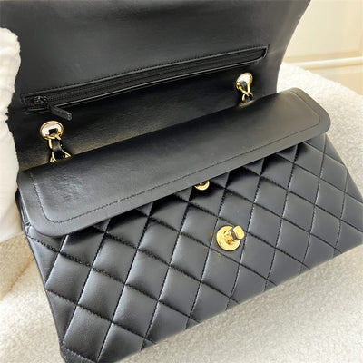 Chanel Medium Classic Flap CF in Black Lambskin and GHW