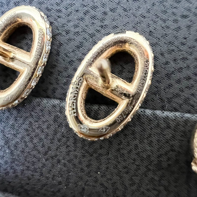 Hermes Farandole Earrings with Diamonds in 18K Rose Gold HW