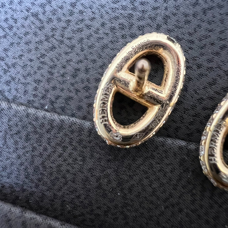 Hermes Farandole Earrings with Diamonds in 18K Rose Gold HW