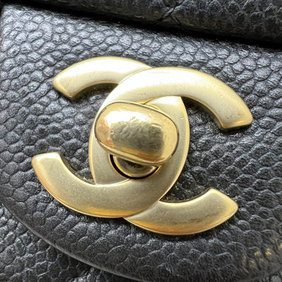 Chanel Classic Mini Rectangle Flap in 15C Black Caviar and AGHW