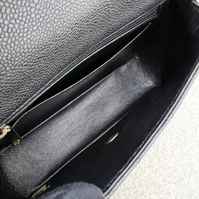 Chanel Classic Mini Rectangle Flap in 15C Black Caviar and AGHW