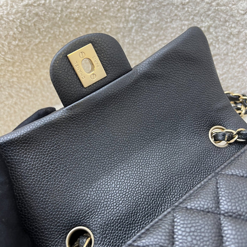 Chanel Classic Mini Rectangle Flap in 15C Black Caviar and AGHW