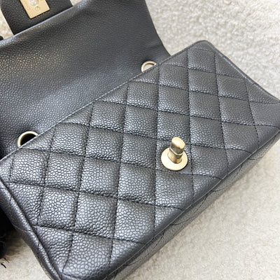 Chanel Classic Mini Rectangle Flap in 15C Black Caviar and AGHW