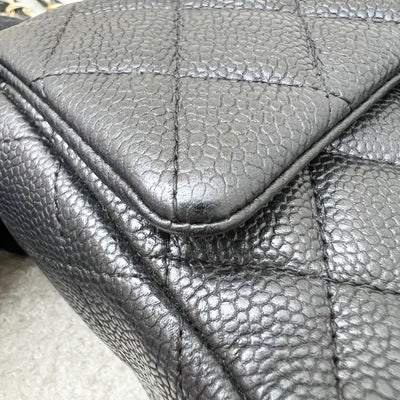 Chanel Classic Mini Rectangle Flap in 15C Black Caviar and AGHW