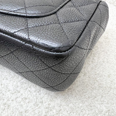 Chanel Classic Mini Rectangle Flap in 15C Black Caviar and AGHW