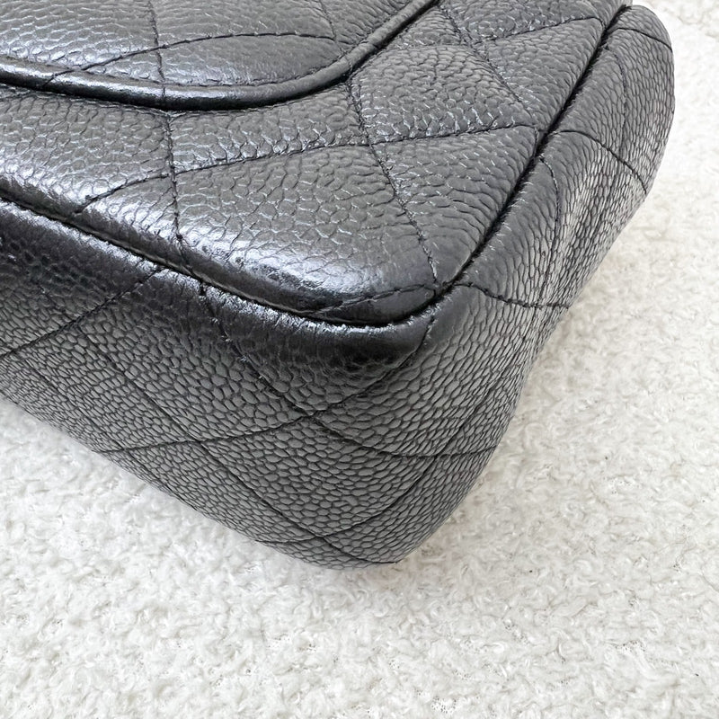 Chanel Classic Mini Rectangle Flap in 15C Black Caviar and AGHW
