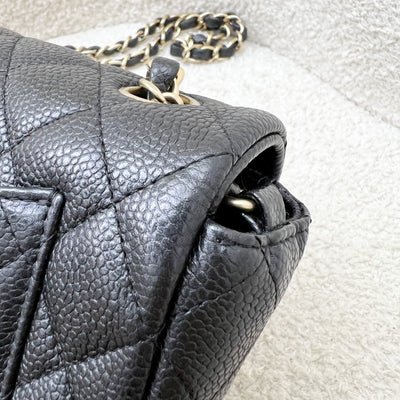 Chanel Classic Mini Rectangle Flap in 15C Black Caviar and AGHW