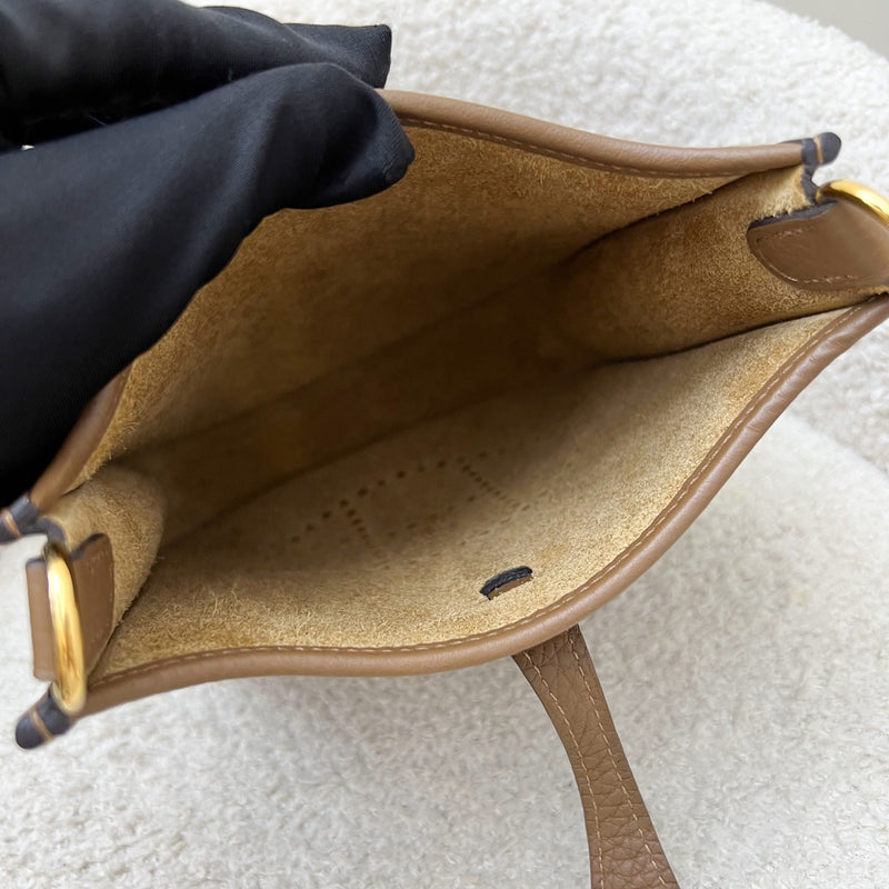 [Short Strap - Local - Mar 2025] Hermes Mini Evelyne 16 TPM in Alezan Clemence Leather and GHW