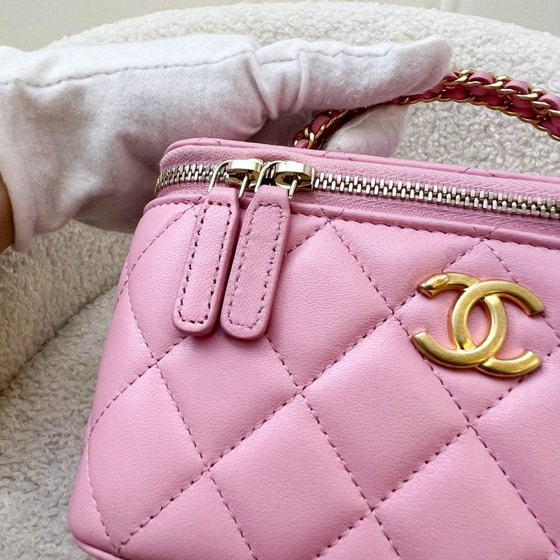 Chanel "Pick Me Up" Vanity on Chain in 22K Pink Lambskin and AGHW