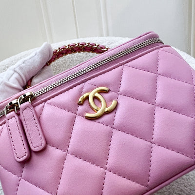 Chanel "Pick Me Up" Vanity on Chain in 22K Pink Lambskin and AGHW