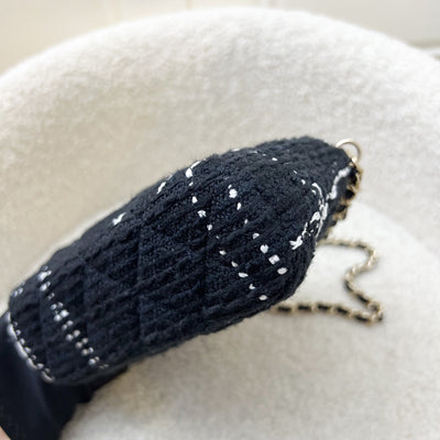 Chanel 24K VIP Gift Mini Bag in Black and White Tweed and LGHW