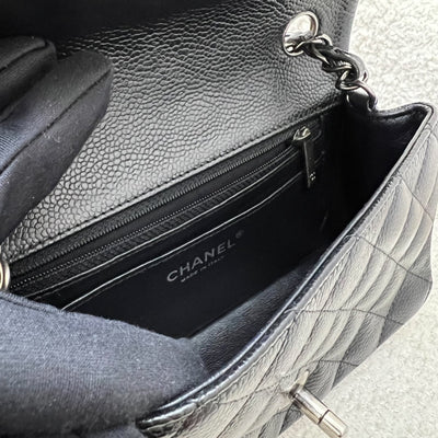 Chanel Classic Mini Rectangular Flap in Black Caviar and RHW