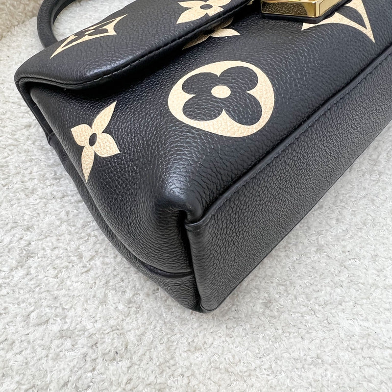 LV Madeleine BB in Black and Creme Giant Monogram Empreinte Leather and GHW (Model: M45978)