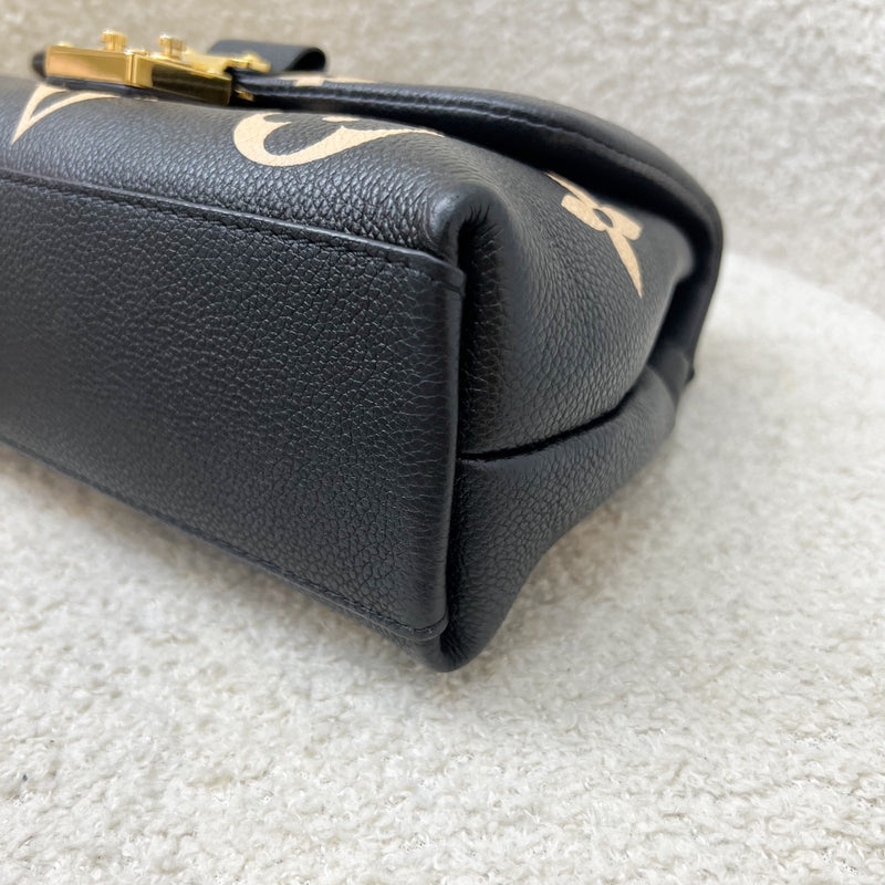 LV Madeleine BB in Black and Creme Giant Monogram Empreinte Leather and GHW (Model: M45978)
