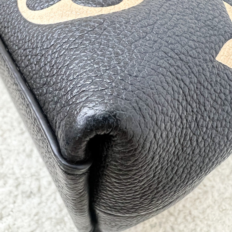 LV Madeleine BB in Black and Creme Giant Monogram Empreinte Leather and GHW (Model: M45978)