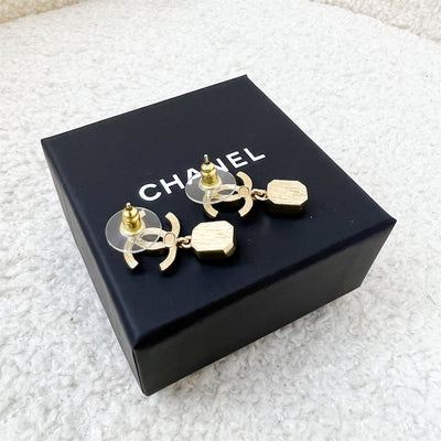 Chanel Classic Dangling Earrings with Crystal in LGHW