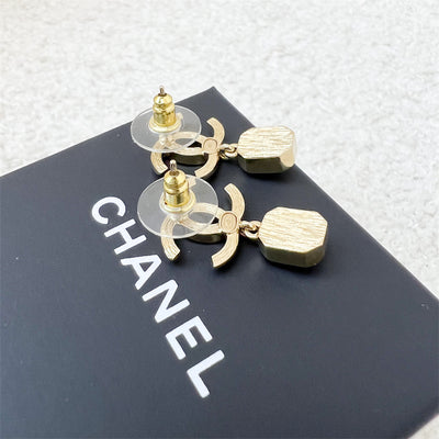 Chanel Classic Dangling Earrings with Crystal in LGHW