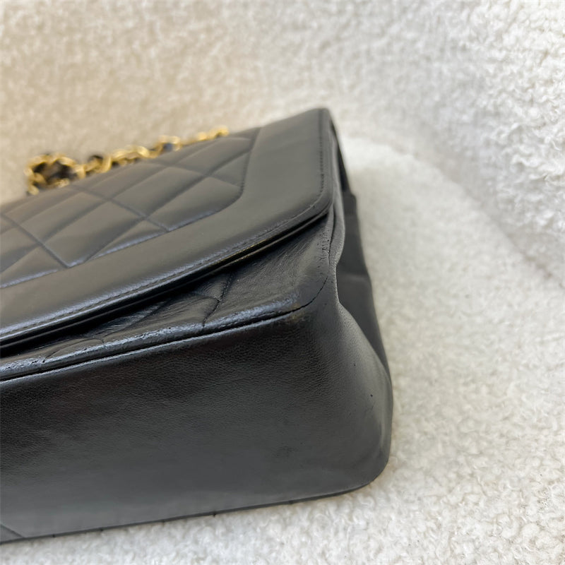 Chanel Vintage Medium Diana Flap in Black Lambskin and 24K GHW