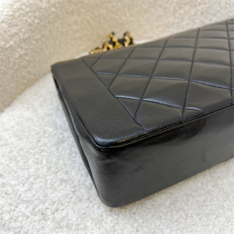 Chanel Vintage Medium Diana Flap in Black Lambskin and 24K GHW