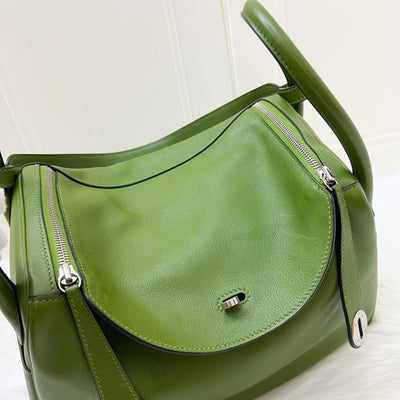 Hermes Lindy 30 in Green Evercolor Leather and PHW