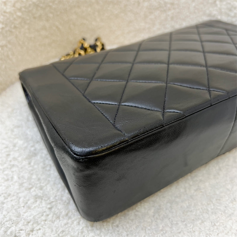 Chanel Vintage Medium Diana Flap in Black Lambskin and 24K GHW