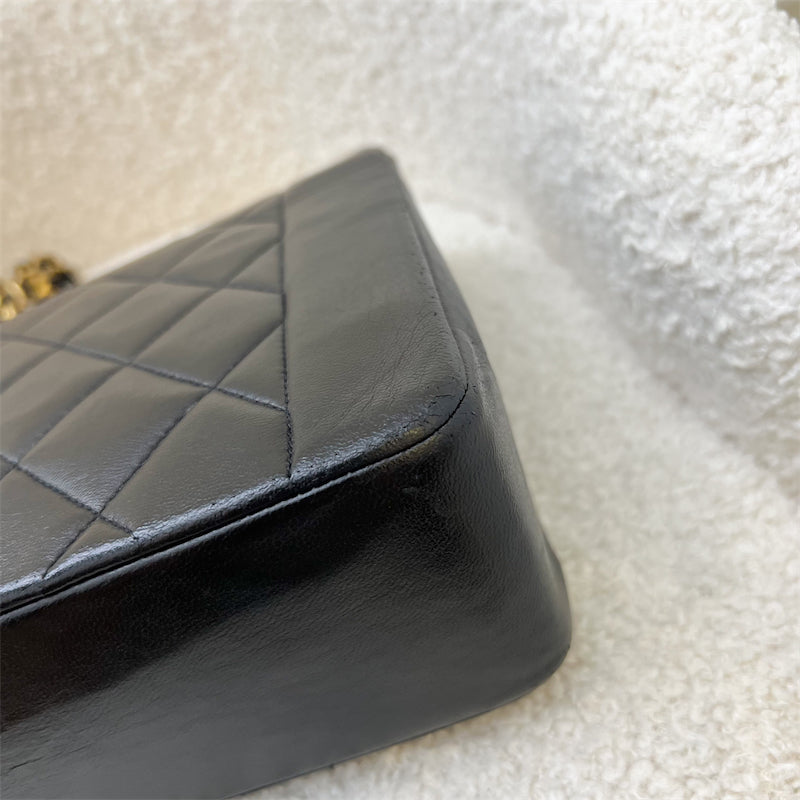 Chanel Vintage Medium Diana Flap in Black Lambskin and 24K GHW