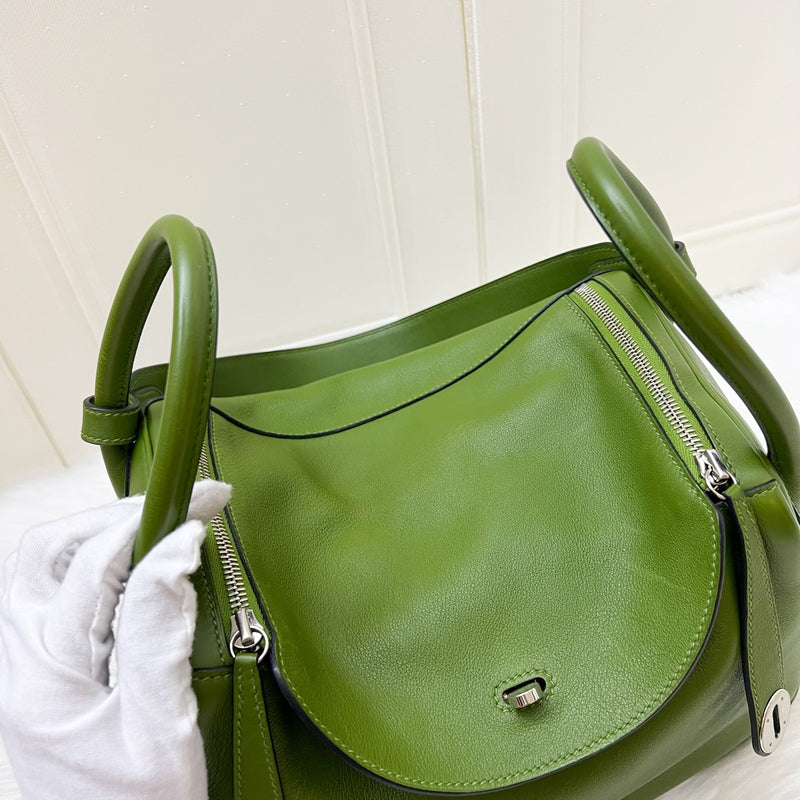 Hermes Lindy 30 in Green Evercolor Leather and PHW