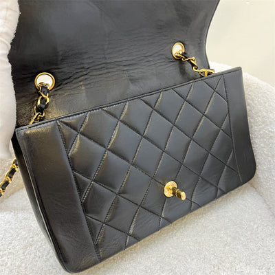 Chanel Vintage Medium Diana Flap in Black Lambskin and 24K GHW