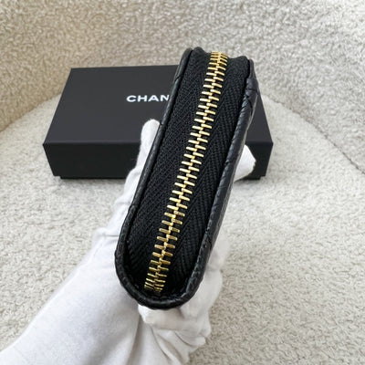 Chanel Classic Zippy Card Holder in Black Caviar and GHW (Model: AP0216)