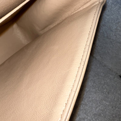 Chanel Medium Classic Flap CF in Beige Caviar and GHW