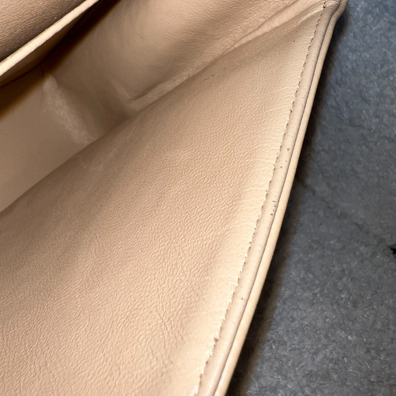 Chanel Medium Classic Flap CF in Beige Caviar and GHW
