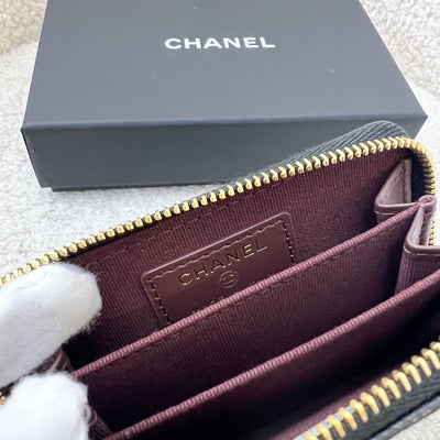 Chanel Classic Zippy Card Holder in Black Caviar and GHW (Model: AP0216)