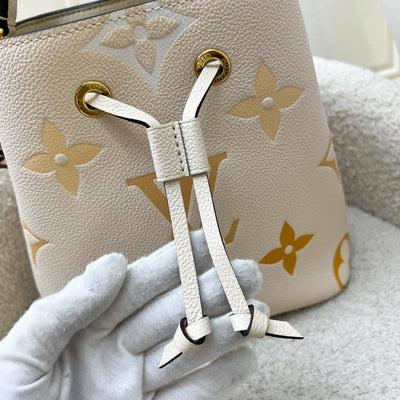 LV NéoNoé BB in By the Pool Gradient Beige Empreinte Leather and GHW (Model: M45716)