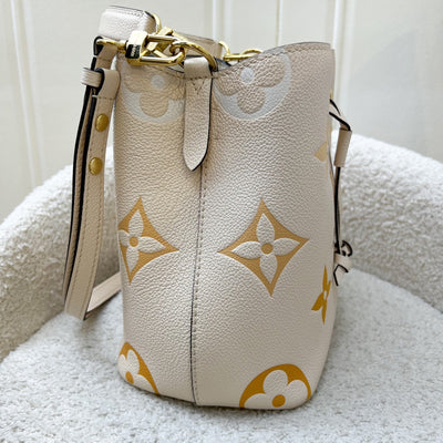 LV NéoNoé BB in By the Pool Gradient Beige Empreinte Leather and GHW (Model: M45716)