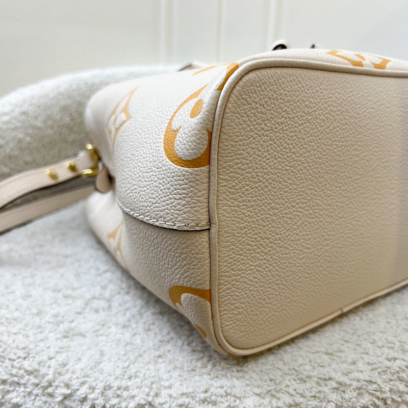LV NéoNoé BB in By the Pool Gradient Beige Empreinte Leather and GHW (Model: M45716)
