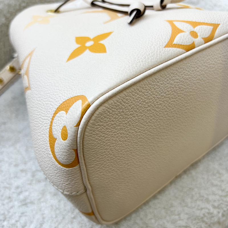 LV NéoNoé BB in By the Pool Gradient Beige Empreinte Leather and GHW (Model: M45716)