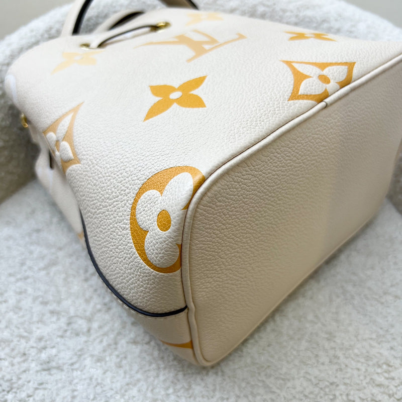 LV NéoNoé BB in By the Pool Gradient Beige Empreinte Leather and GHW (Model: M45716)